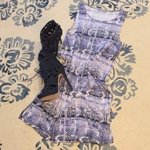 Blue and white sundress